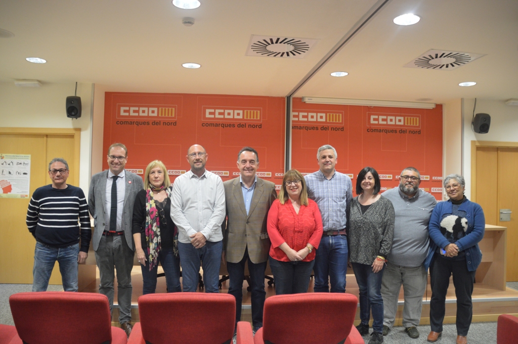 Reunión de los candidatos del PSPV con representantes de CC OO.