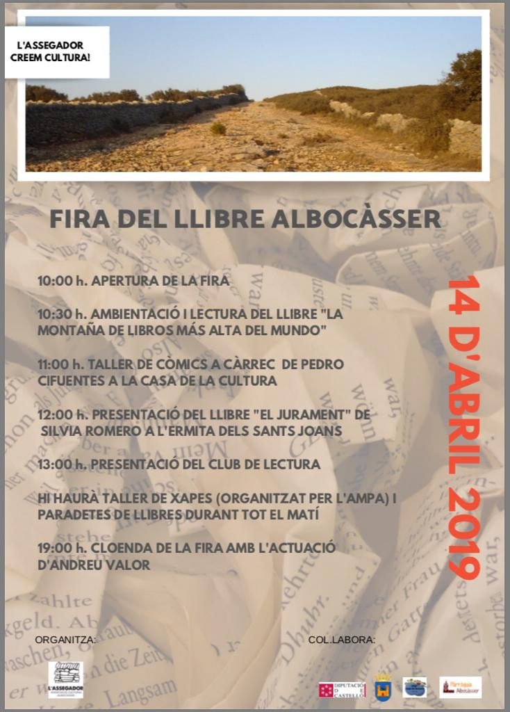 Domingo cultural en Albocàsser con la feria del libro y la presentación del nuevo disco de Andreu Valor