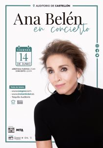 Ana Belén actuará en el Auditorio de  Castellón el 14 de junio