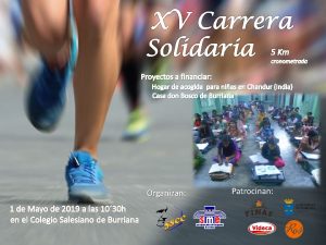 Deportes y Cooperadores Salesianos organizan la XV  Carrera Solidària 5K del próximo 1 de mayo