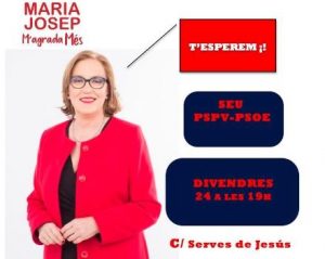 Los socialistas cerrarán la campaña en su sede, mostrando “la Burriana del siglo XXI” y sus proyectos y propuestas a los vecinos