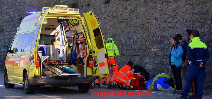 Dos heridos en un accidente en la A-7 a su paso por Nules