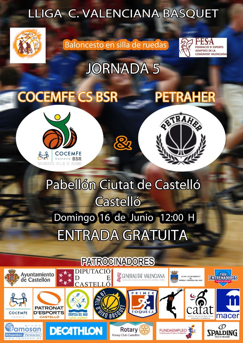 El Baloncesto en silla de ruedas vuelve al Ciutat de Castellón