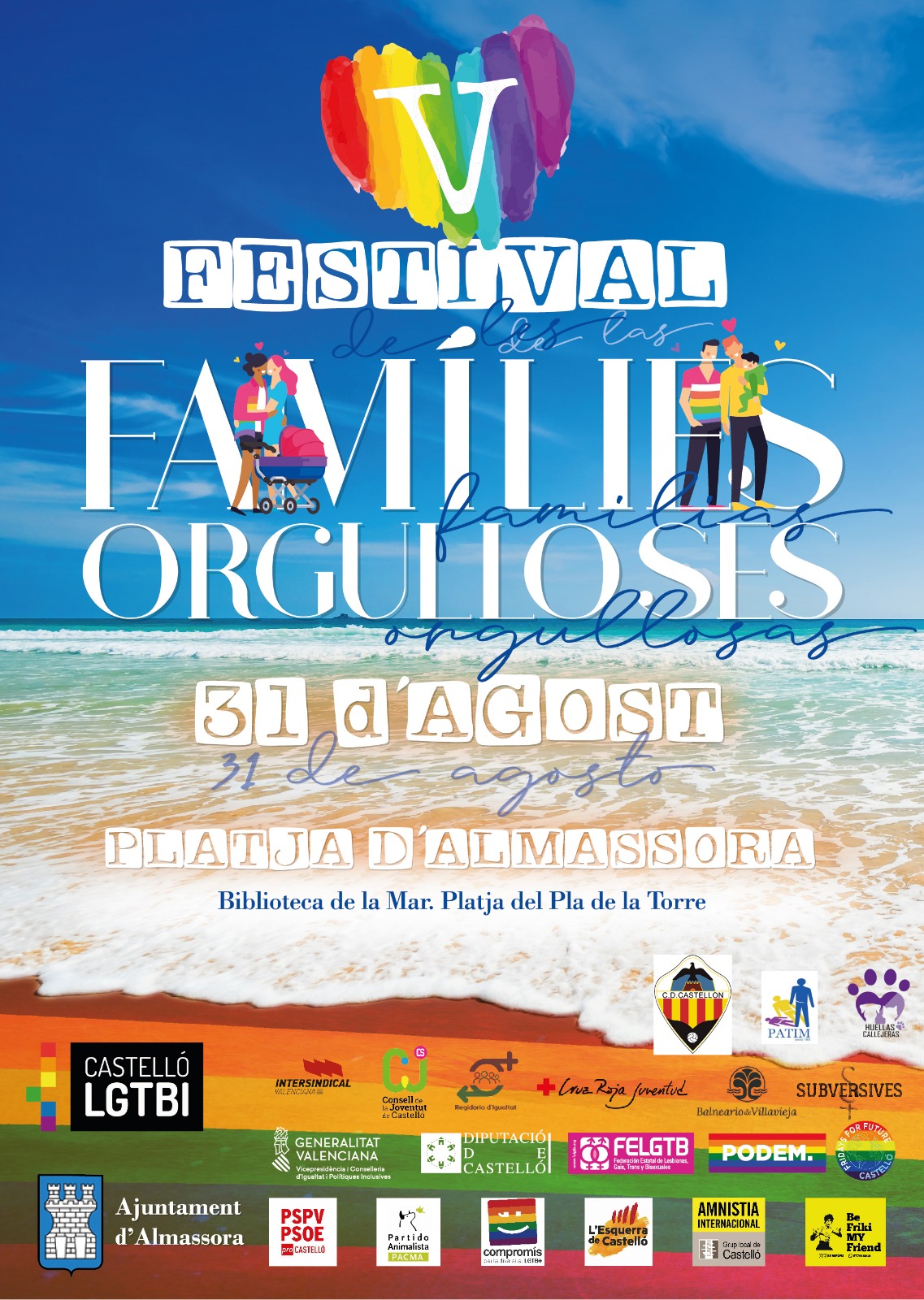 El Festival de Familias Orgullosas celebrará en Almassora su quinto aniversario
