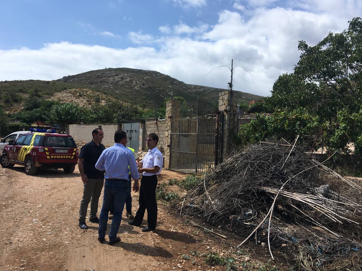 La Diputación inicia en Càlig y Santa Magdalena los trabajos para reparar las afecciones de las lluvias torrenciales