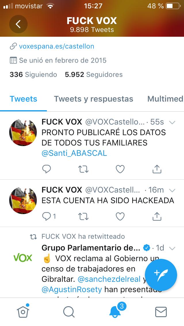 VOX Castellón, objetivo de los “hackers”