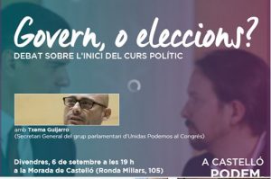 Podemos Castellón inicia el curso político con una conferencia del diputado nacional Txema Guijarro