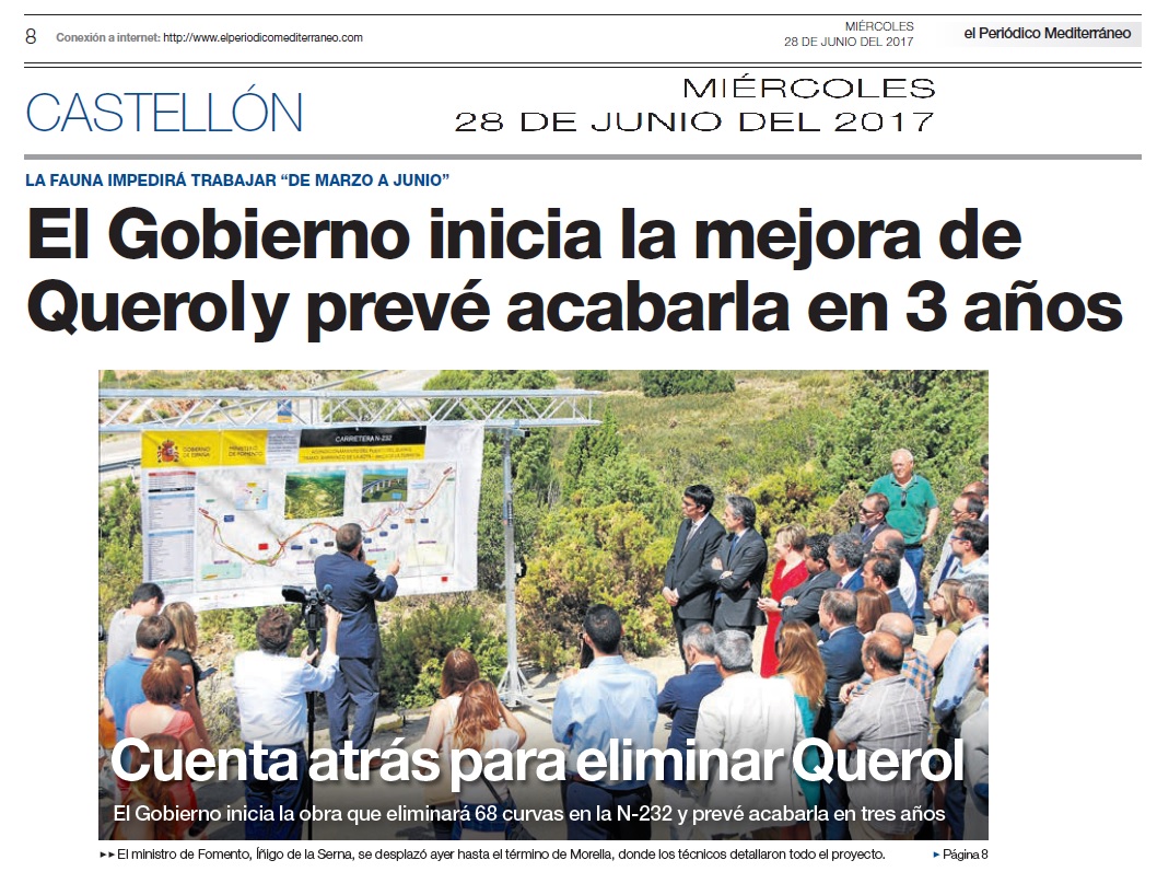 Gandía: “El PSOE se hace fotos allá donde los gobiernos del PP invierten en infraestructuras”