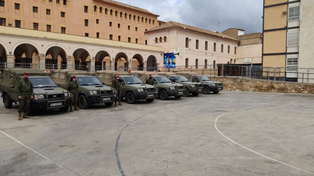 Unidades del Ejército patrullaron en Segorbe para realizar tareas de seguridad y vigilancia
