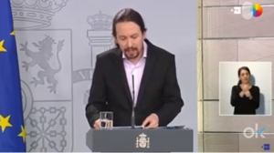 Sánchez permite a Iglesias dar un mitin desde Moncloa volviendo a saltarse la cuarentena