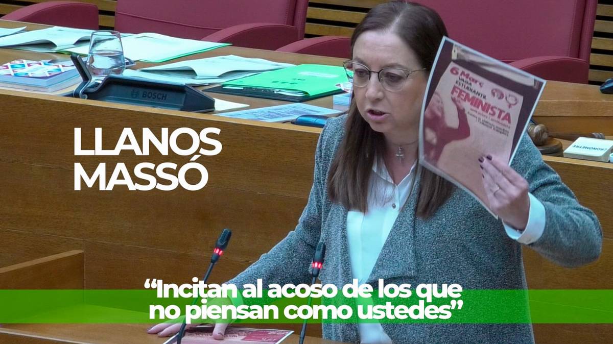 Llanos Massó (VOX): “El Botánico quiere investigar el acoso escolar y no los abusos a una menor en un centro de Oltra”