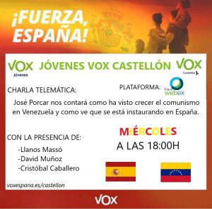 Charla telemática de los Jóvenes de VOX