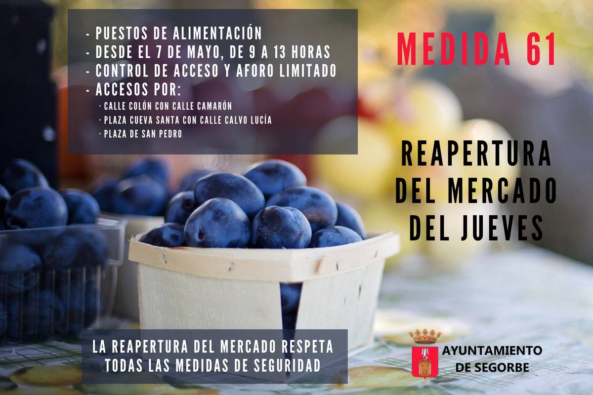 Reabre el mercado del jueves de Segorbe