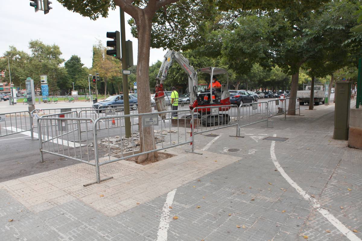 Castellón mejora la vía ciclista de la avenida Chatellerault con la creación de un carril único