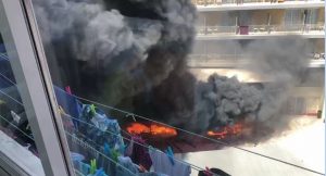 Impresionante incendio en el hotel Trinimar de Benicàssim