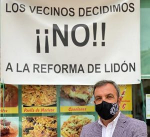 Redondo: “Los vecinos de la avenida Lidón están haciendo una enmienda a la totalidad al proyecto de reforma que la alcaldesa quería imponerles”