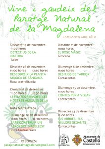 Castellón impulsa actividades medioambientales en el paraje municipal de la Magdalena