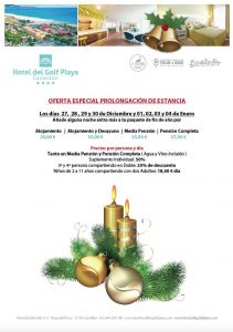 Esta Navidad «Oferta Especial Prolongación de Estancia» en Hotel del Golf Playa****