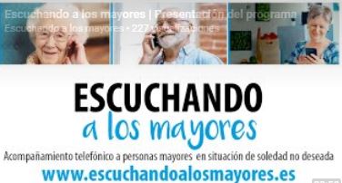 El proyecto del «Teléfono de la Esperanza», «Escuchando a los mayores 2020», obtiene un notable éxito