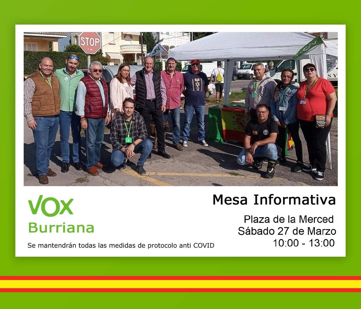 Mesa Informativa de VOX Burriana