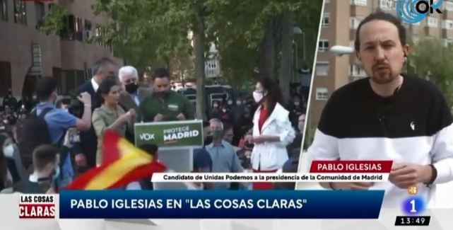 Pablo Iglesias apoya a los terroristas callejeros de Vallecas y acusa a la Policía de apedrearles