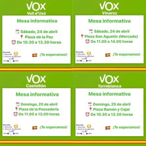 VOX  se «moviliza» este fin de semana