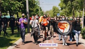 En libertad con cargos  los dos detenidos en la protesta de la UJI contra SM EL Rey