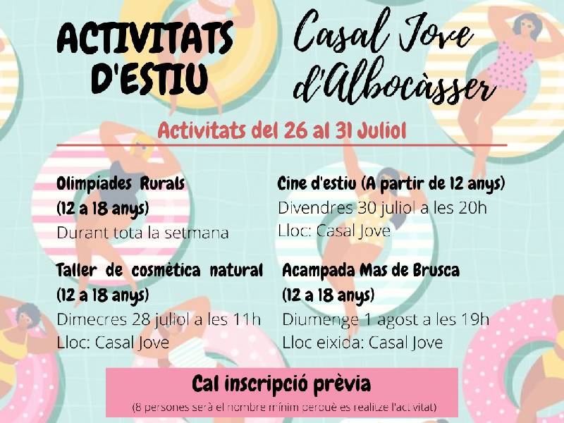 Amplia agenda de actividades para los jóvenes de Albocàsser los próximos días