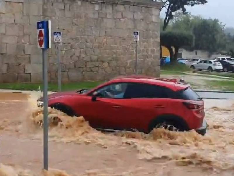 90 litros de agua, en solo una hora, sobre Benicàssim