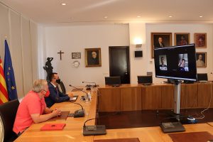 Benlloch traslada a Sebastián Mora y Pau Francisco Torres el apoyo y cariño de la ciudad en una videoconferencia