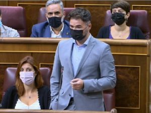 Rufián amenaza a Sánchez: «Si decepcionan, Vox y el PP entran en Moncloa»