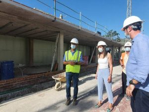 Las obras de remodelación del campo de fútbol de Oropesa del Mar avanzan a buen ritmo