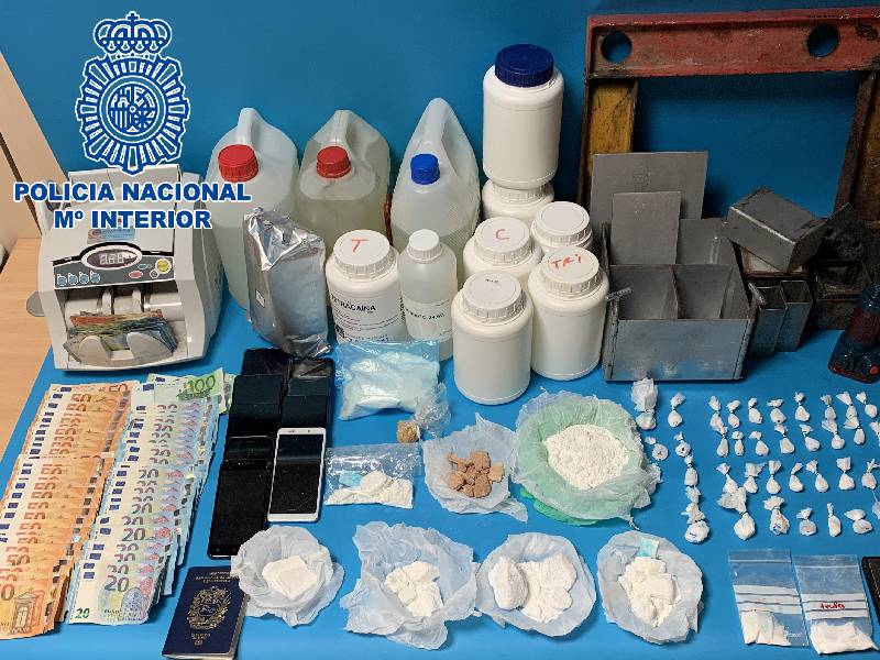 La Policía Nacional desmantela una red de tráfico de cocaína en Castellón y detiene a cuatro personas