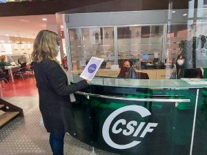 La sede de CSIF en Castellón se convierte en ‘Punto Violeta’ para implicar a la sociedad en la lucha contra la violencia machista