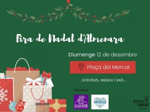 La Fira de Nadal de Almenara se celebrará el próximo 12 de diciembre