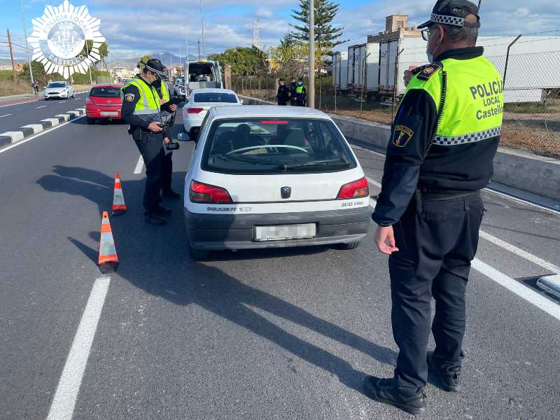 La Policía Local de Castellón realiza más de trescientas pruebas de alcoholemia durante la campaña preventiva realizada del 6 al 12 de diciembre