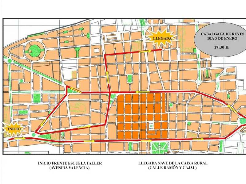 Nules organiza una Cabalgata de Reyes con el mismo formato e itinerario que en 2021 para evitar aglomeraciones