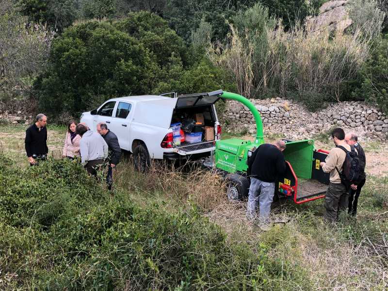 Santa Magdalena triturará los restos de poda de los terrenos de la zona del Parque Natural de la Serra d´Irta
