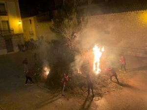 Los Quintos y Quintas 2022 de Santa Magdalena de Polpis queman la hoguera de San Antonio