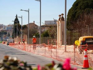 Cortes de tráfico por las obras de la Avenida Lidón en el tramo más próximo a la Basílica