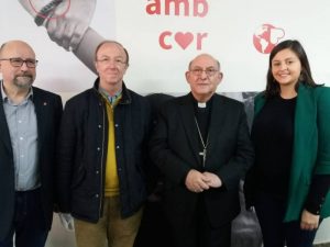 Arantxa Miralles asiste a la inauguración del «Espai amb cor» que ha abierto Cáritas en el Grao