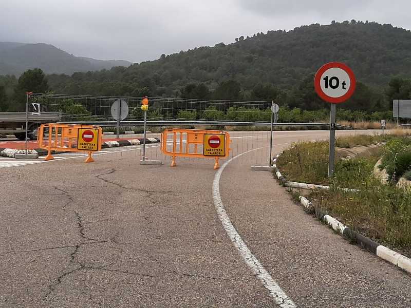 Cortan al tráfico la carretera que une Cabanes con Oropesa por las próximas obras