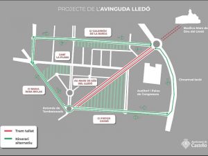 Cortes de tráfico por obras en la Avenida Lidón de Castellón