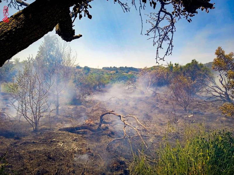 Incendio entre Segorbe, Jérica y Navajas