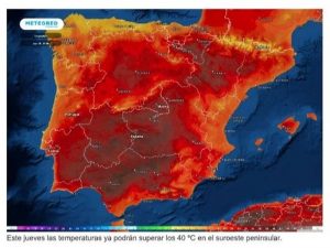 Récords de calor para un mes de mayo entre 5 y 10 º por encima de la media