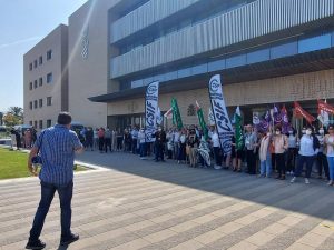 Protesta Sindical frente a la Ciudad de la Justicia de Castellón