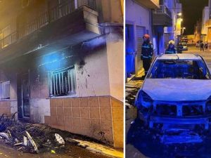 Se incendian dos coches aparcados en Almenara