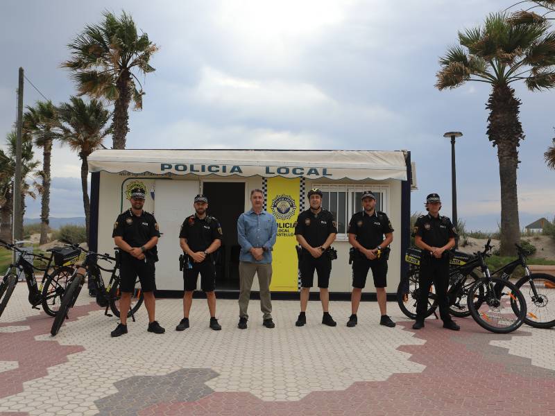 Unidad ciclista de policía local en Castellón para vigilar las playas