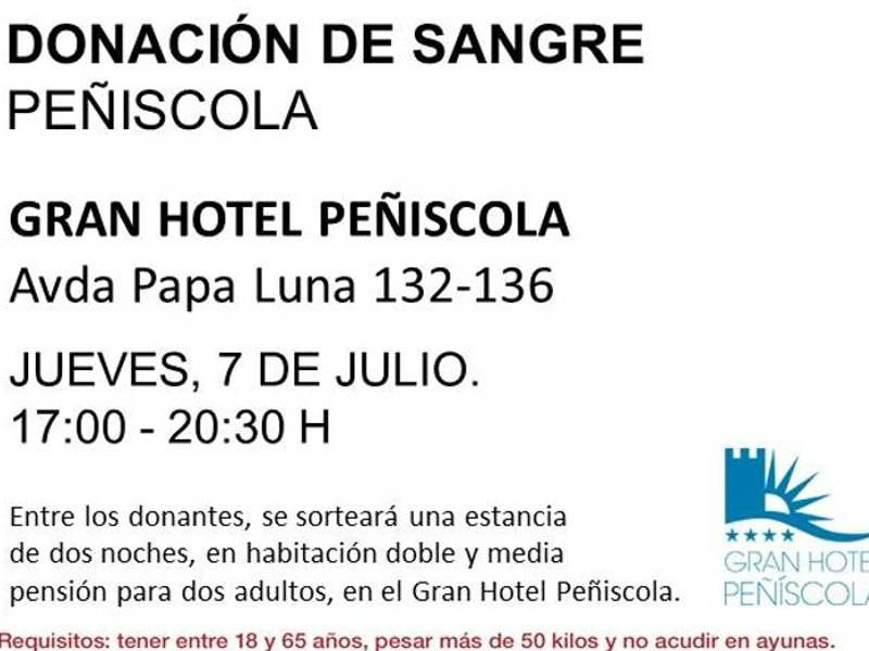 Jornada Solidaria de Donación de Sangre en Gran Hotel Peñíscola