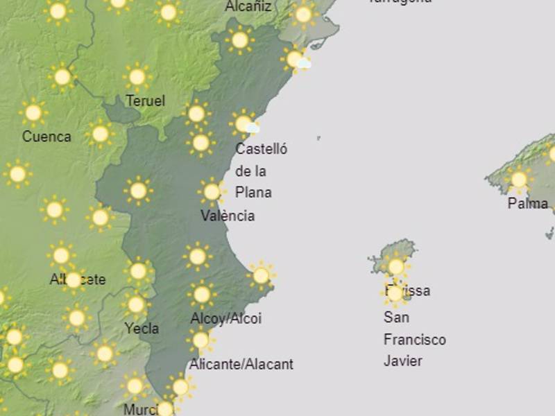 Avisos activos por ola de calor extremo y alto con riesgo extremo de incendios en la Comunitat Valenciana